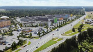 M-Treff logistika- ja tööstuspark õhust vaadatuna