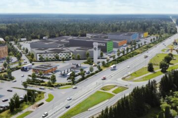 M-Treff logistika- ja tööstuspark õhust vaadatuna